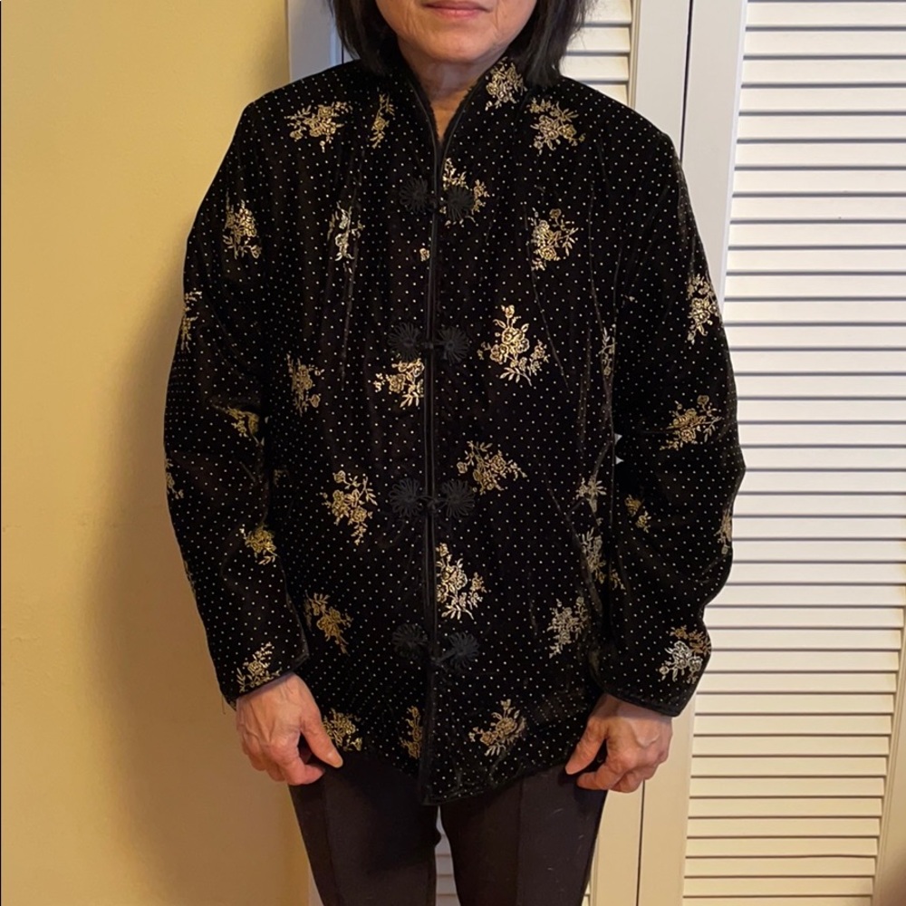 Reversible Black & gold Asian styled jacket